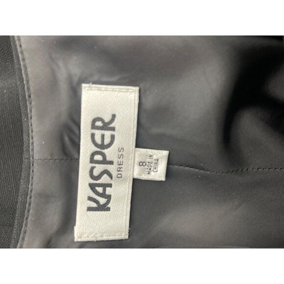 Kasper Black Sleeveless Square Neckline Sheath Size 8 - Picture 7 of 9